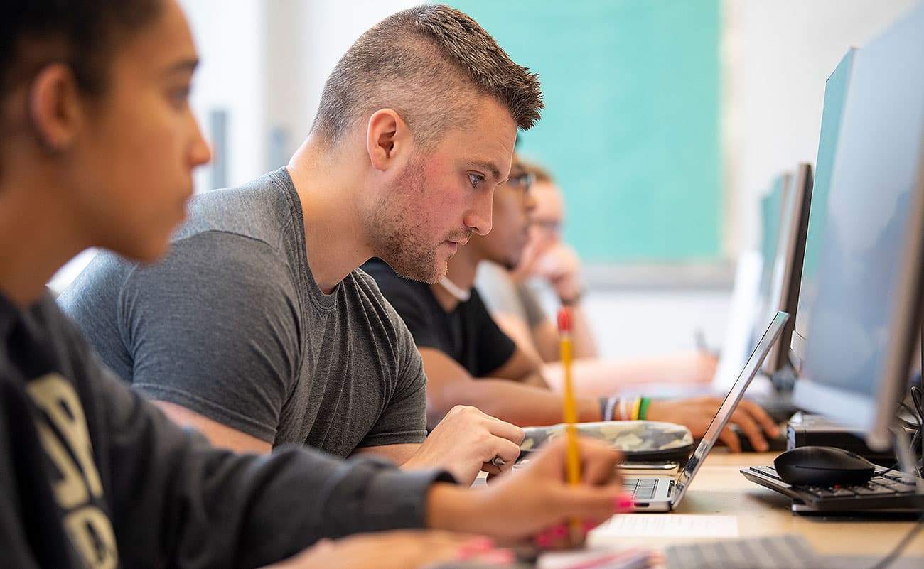 Students studying