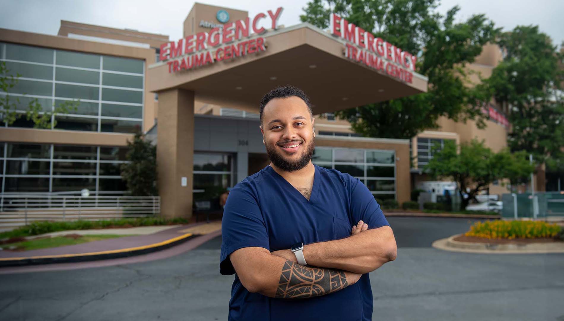 Fabian Cummings outside Emergency Care Center